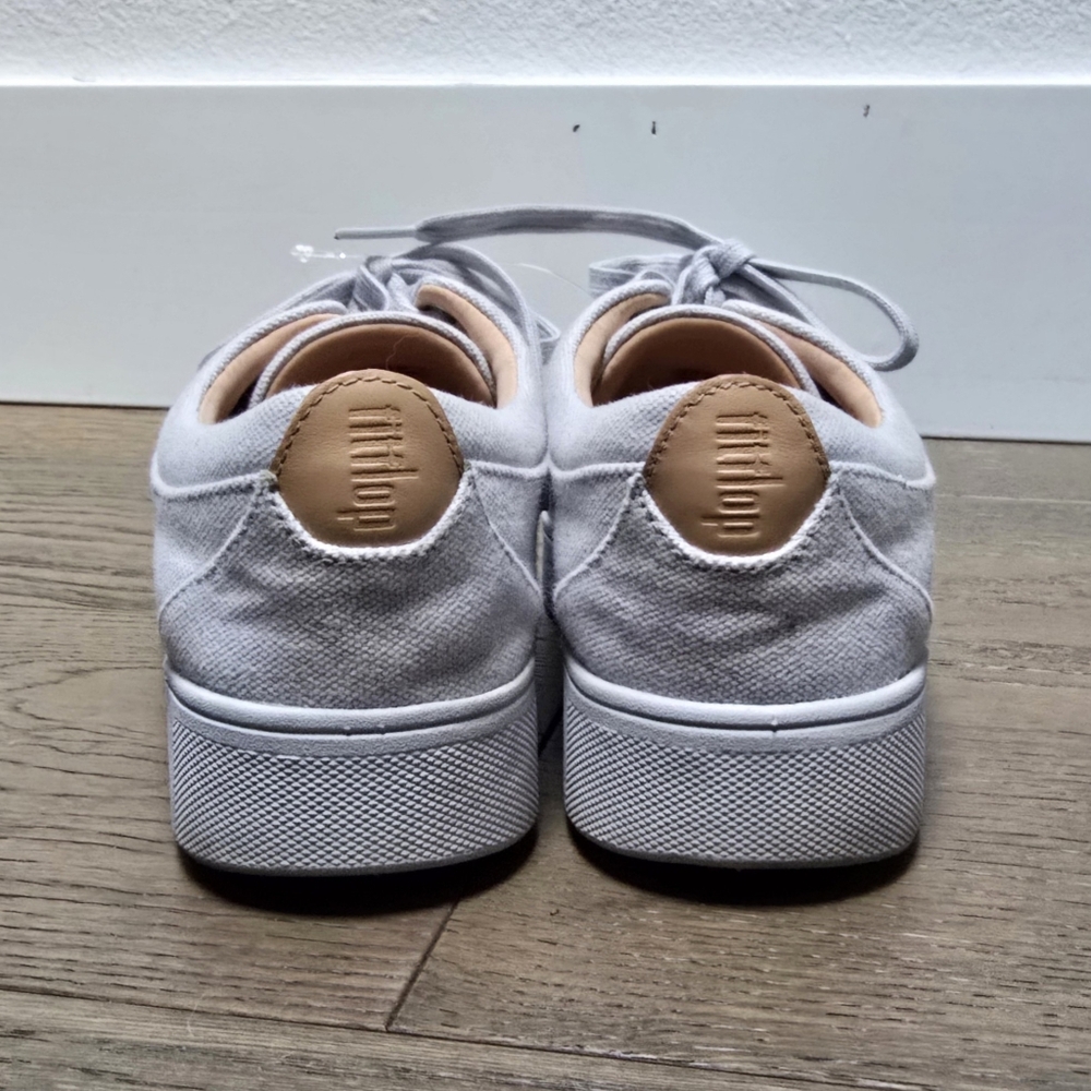 FitFlop Rally Canvas Trainers in Soft Grey - Picture 9 of 14